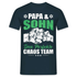 Papa Vatertag Vater und Sohn das perfekte Chaos Team Lustiges T-Shirt - Navy