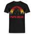 Papa Vatertag Geschenk Papa Bear T-Shirt - Schwarz