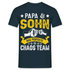 Papa Vatertag Papa und Sohn das perfekte Chaos Team Lustiges T-Shirt - Navy