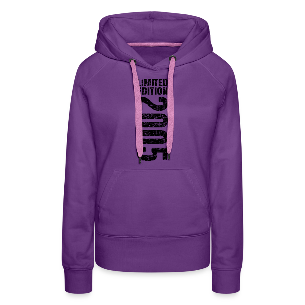 18. Geburtstag Geboren 2005 Limited Edition Retro Style Premium Hoodie - Purple