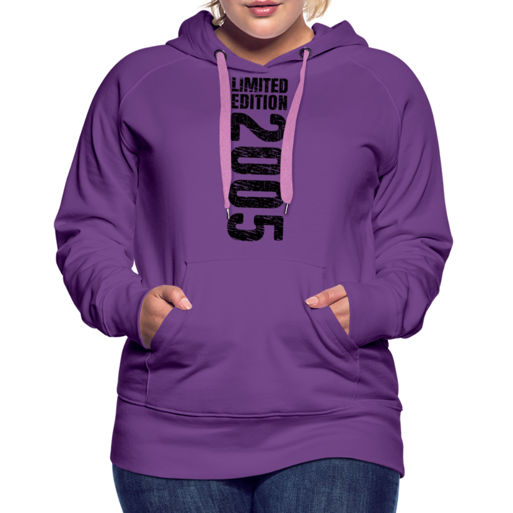 18. Geburtstag Geboren 2005 Limited Edition Retro Style Premium Hoodie - Purple