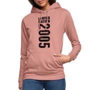 18. Geburtstag Geboren 2005 Limited Edition Retro Style Hoodie - Altrosa