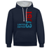 40. Geburtstag 1983 Limited Edition Geschenk Kontrast-Hoodie - Navy/Grau meliert