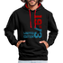 50. Geburtstag 1973 Limited Edition Geschenk Kontrast-Hoodie - Schwarz/Rot