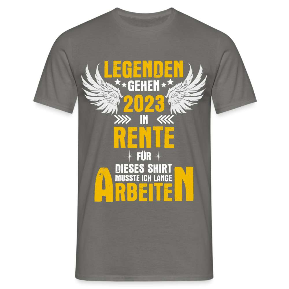 Rente 2023 Legenden gehen in Rente Ruhestand Geschenk T-Shirt - Graphit
