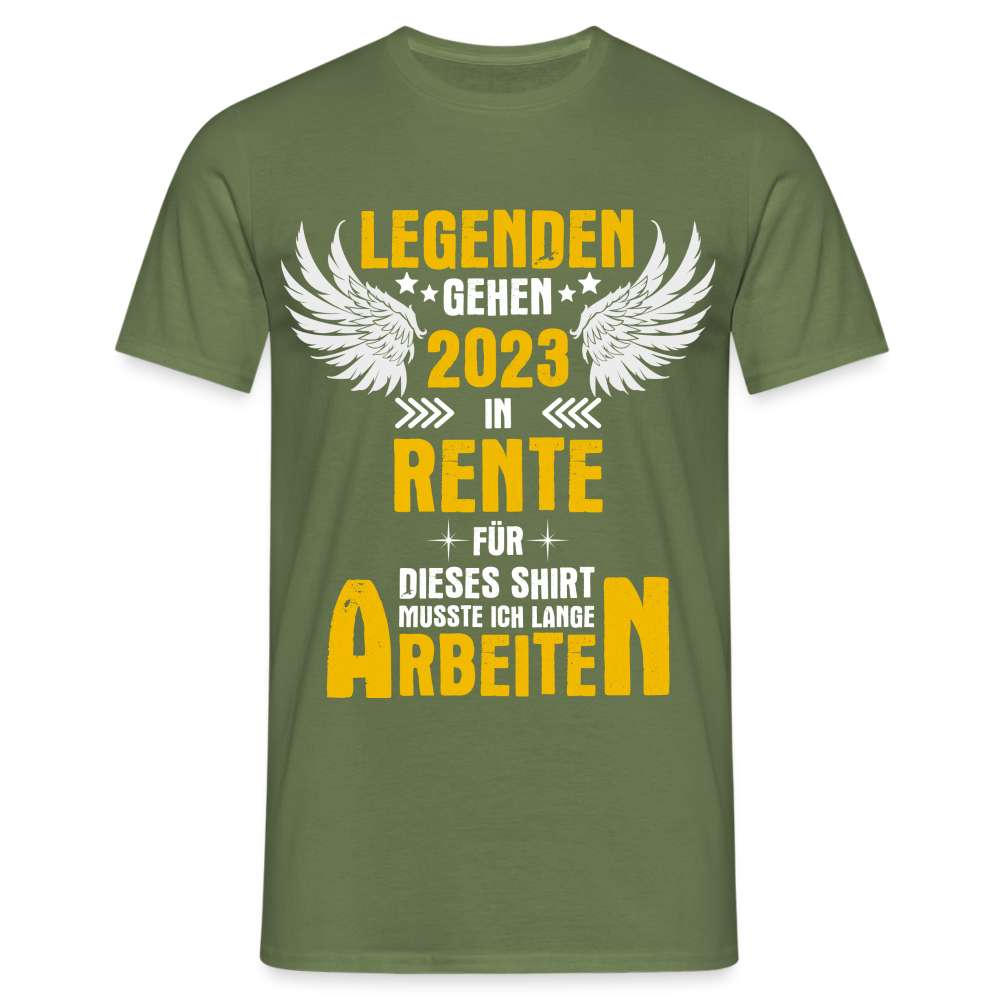 Rente 2023 Legenden gehen in Rente Ruhestand Geschenk T-Shirt - Militärgrün