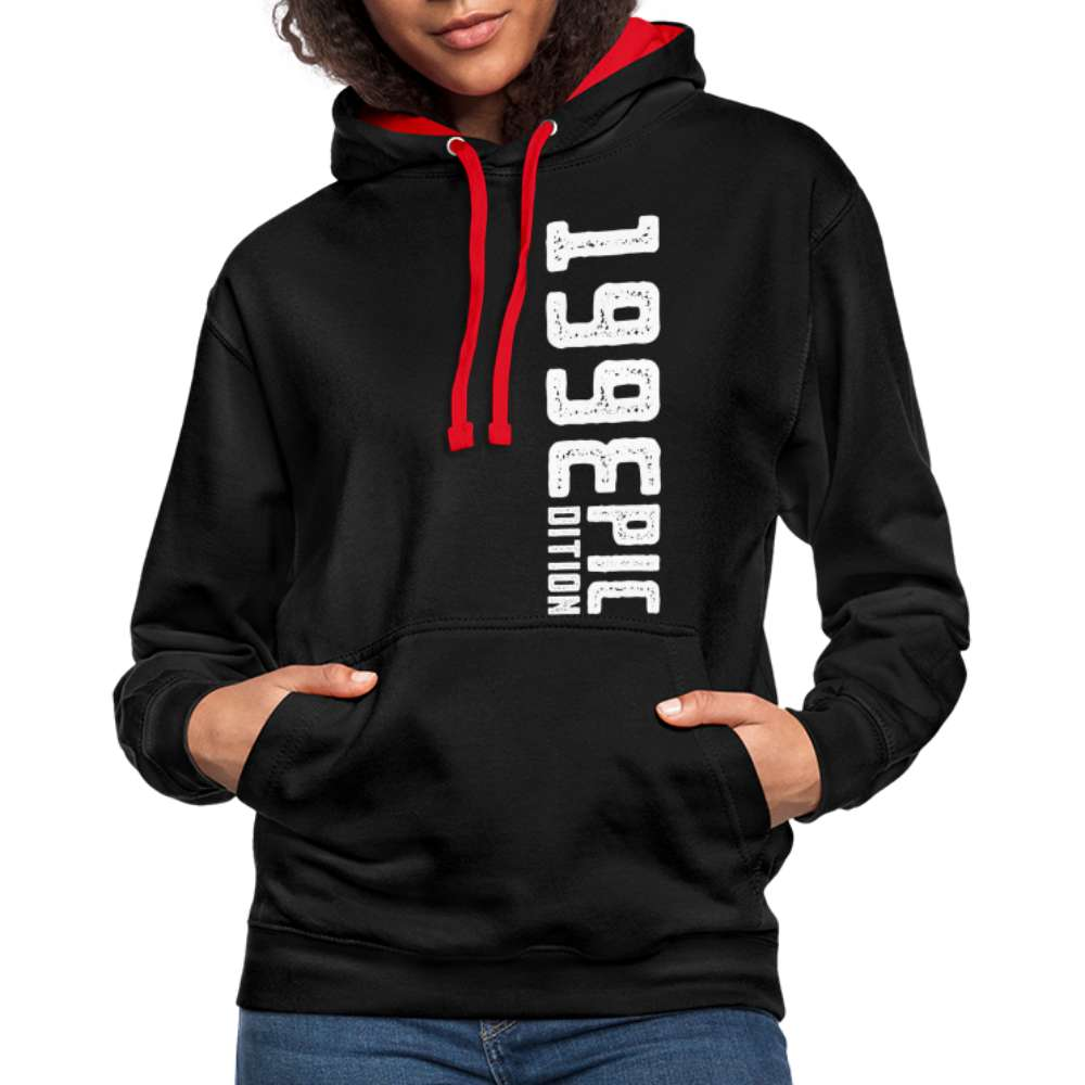 30. Geburtstag 1993 Epic Edition Geschenk Hoodie - Schwarz/Rot