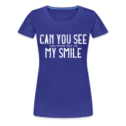 Sarkasmus Can You See The F**k You In My Smile Lustiges Frauen Premium T-Shirt - Königsblau