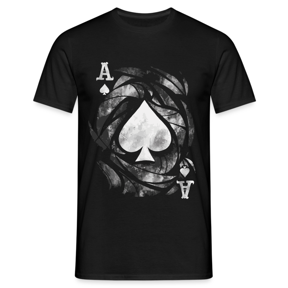 Poker Kartenspiel Karte ASS Geschenk Idee Männer T-Shirt - Schwarz