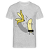 Lustige strippende Banane Männer Fun T-Shirt - Grau meliert