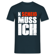N'Scheiß Muss Ich Lustig Sarkastisches T-Shirt - Navy