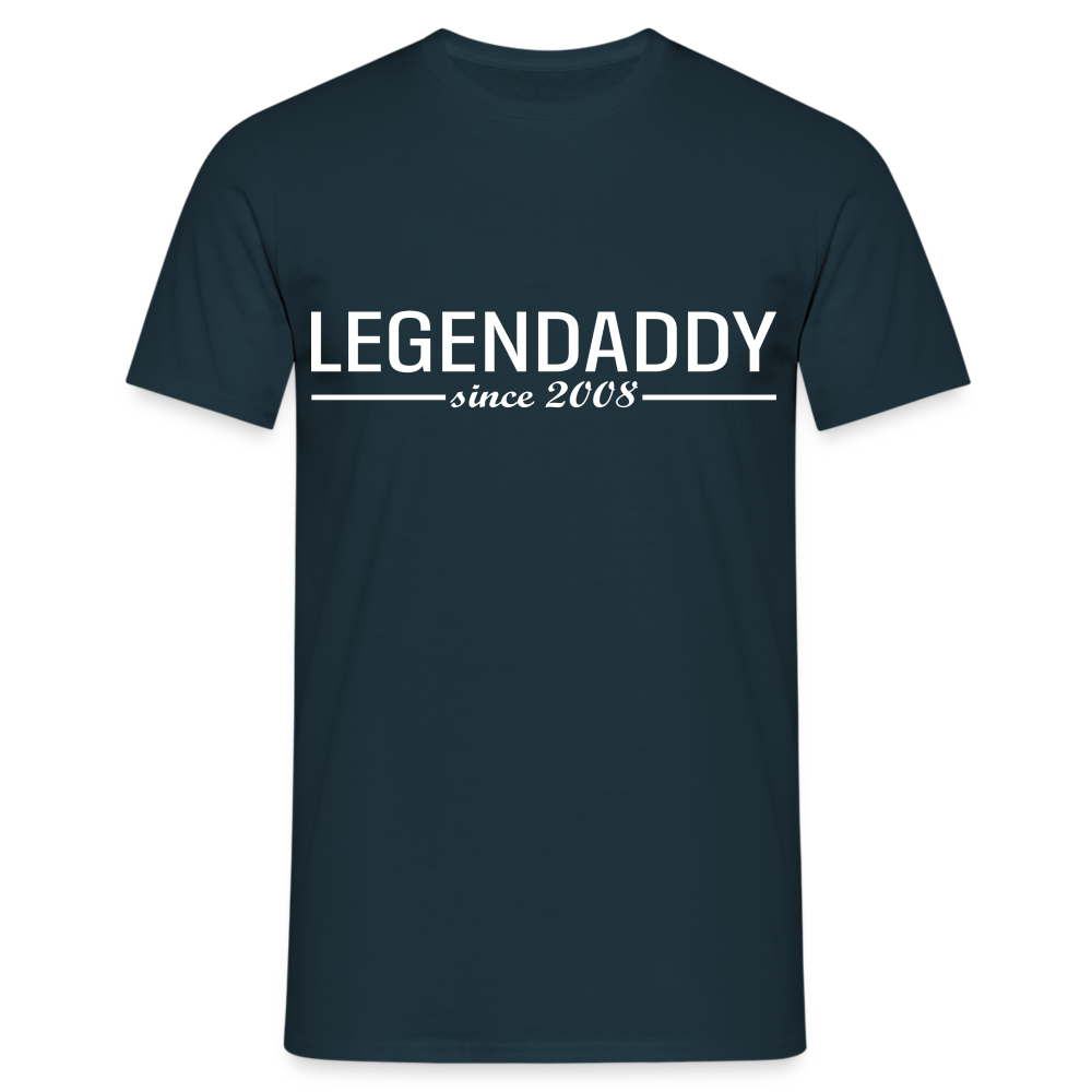 Vatertag Shirt Legendaddy seit 2008 Vatertags Geschenk T-Shirt - Navy