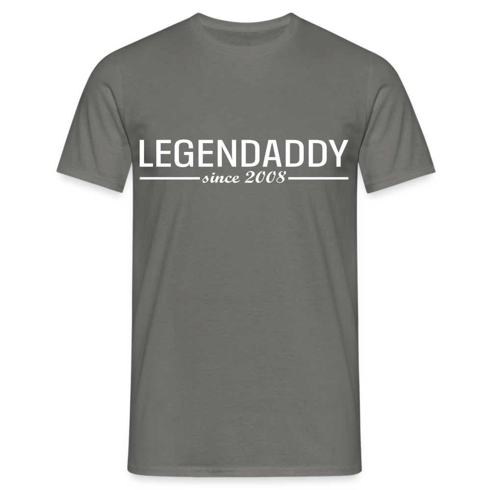 Vatertag Shirt Legendaddy seit 2008 Vatertags Geschenk T-Shirt - Graphit