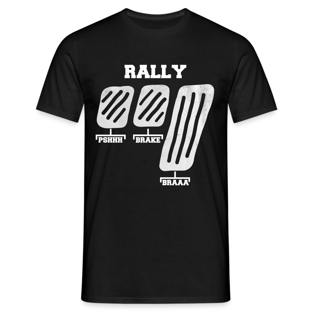 Autorennen Rally Rennwagen Pedalen Lustiges T-Shirt - Schwarz