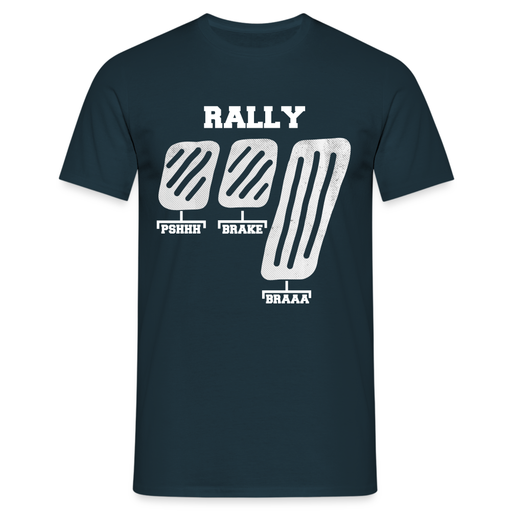 Autorennen Rally Rennwagen Pedalen Lustiges T-Shirt - Navy