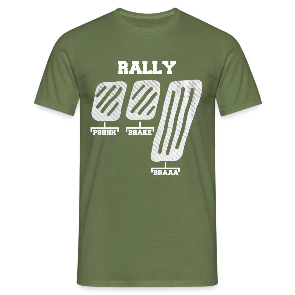 Autorennen Rally Rennwagen Pedalen Lustiges T-Shirt - Militärgrün
