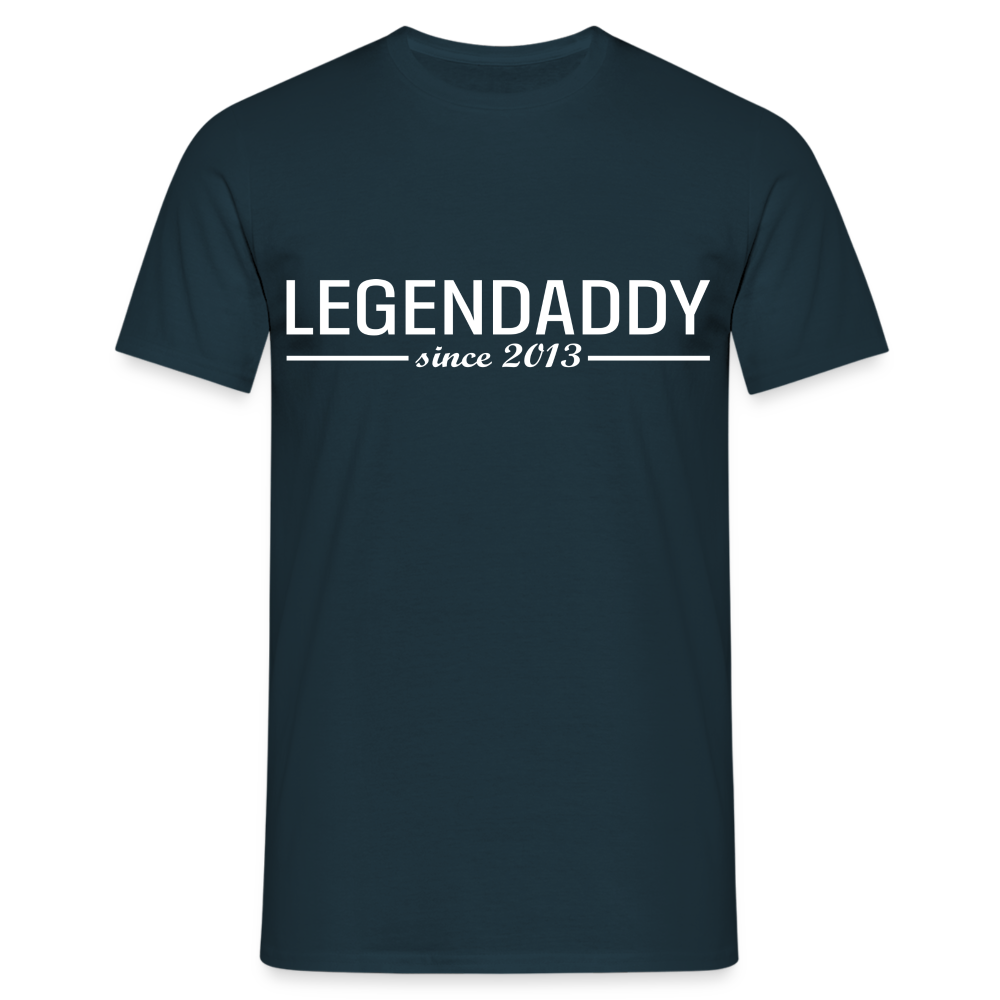 Vatertag Shirt Legendaddy seit 2013 Vatertags Geschenk T-Shirt - Navy