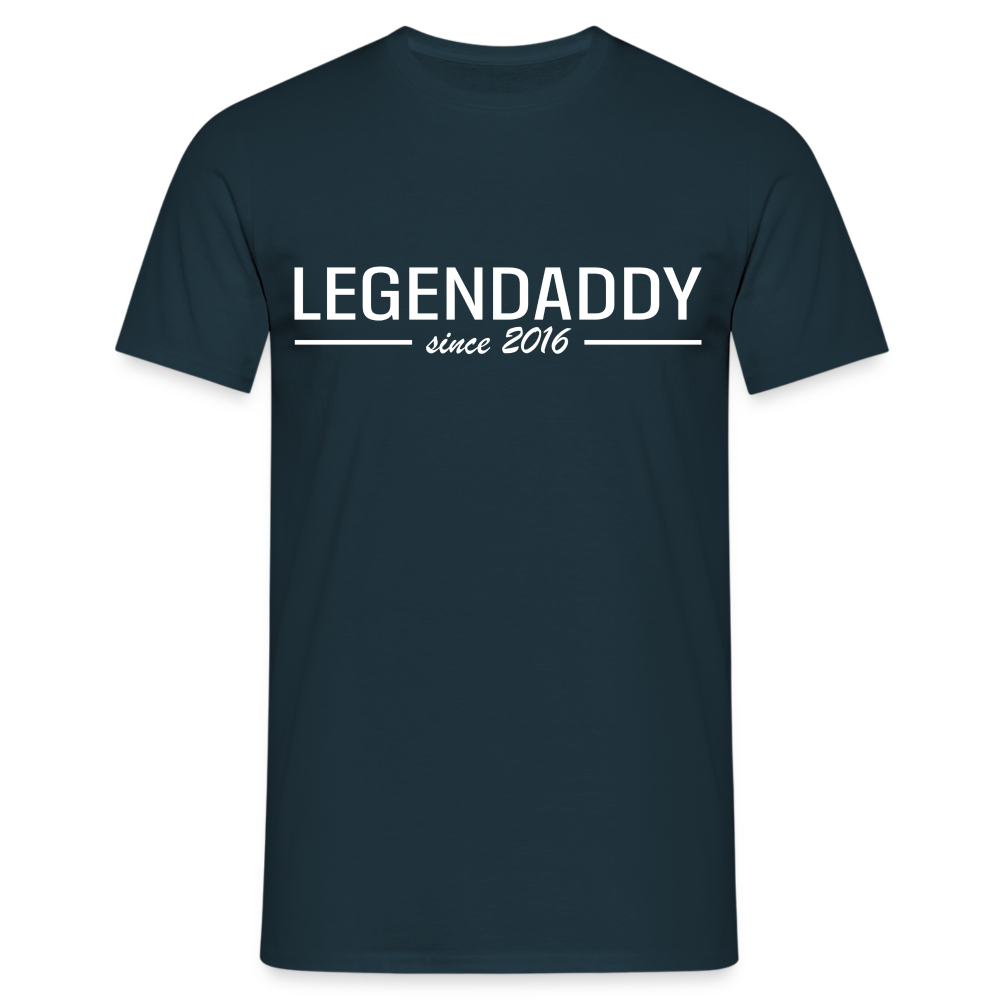 Vatertag Shirt Legendaddy seit 2016 Vatertags Geschenk T-Shirt - Navy