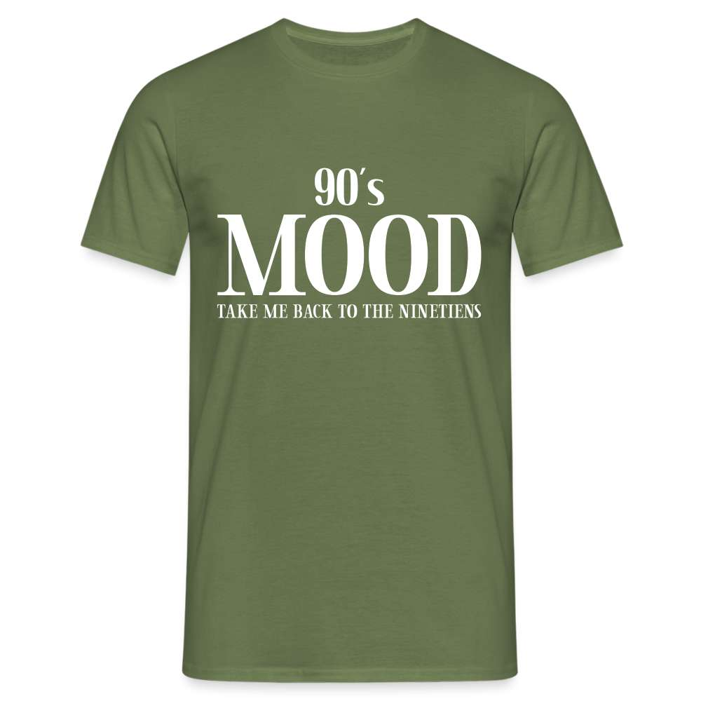 90#S mood - 90er Retro Style Shirt - Back to the Ninetiens - Militärgrün