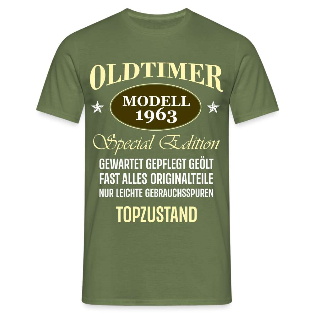 60. Geburtstag Oldtimer Top Zustand Lustiges Geschenk T-Shirt - Militärgrün
