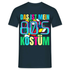 Fasching 80's Kostüm Lustiges T-Shirt - Navy