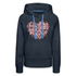 Konfetti Herz Frauen Premium Hoodie - Navy