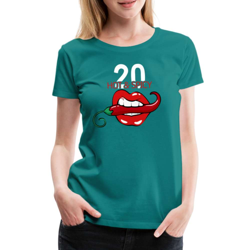 20. Geburtstag Hot & Spicy Geschenk Frauen Premium T-Shirt - Divablau