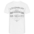 40. Geburtstag Vintage Retro Style Limited Edition Geschenk T-Shirt - weiß