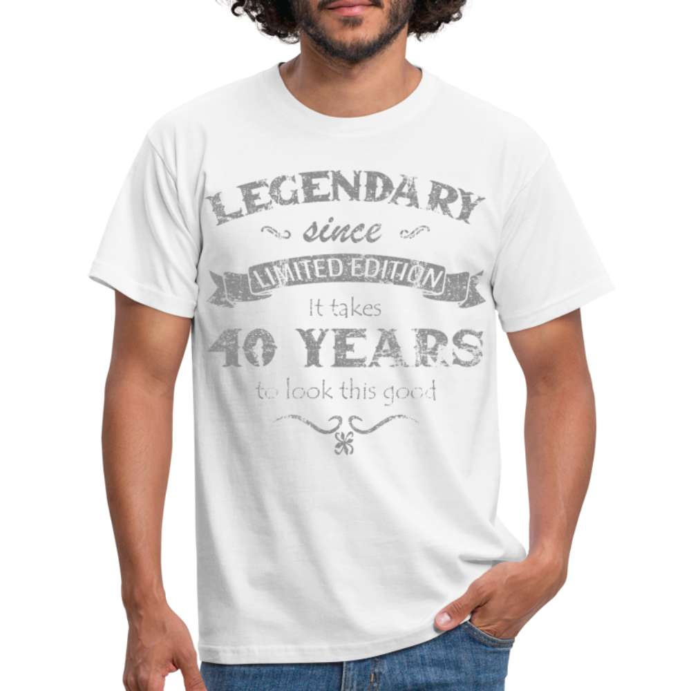 40. Geburtstag Vintage Retro Style Limited Edition Geschenk T-Shirt - weiß
