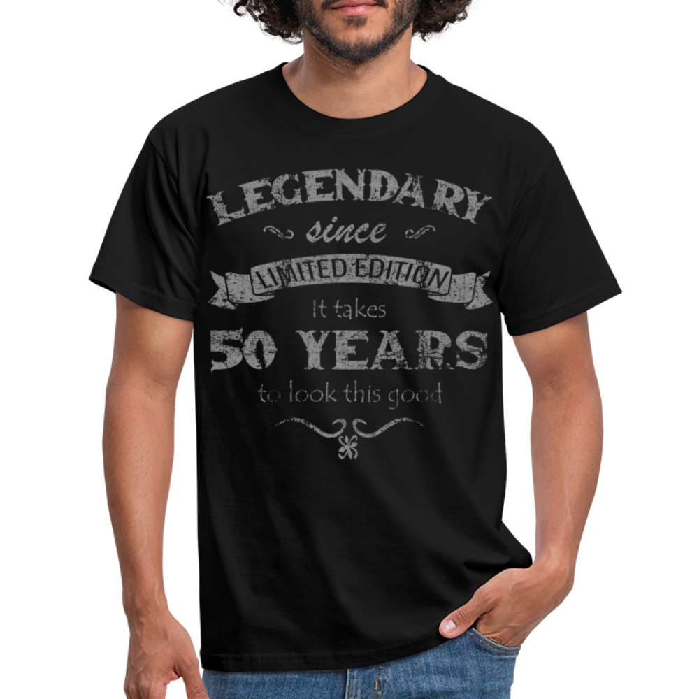 50. Geburtstag Vintage Retro Style Limited Edition Geschenk T-Shirt - Schwarz