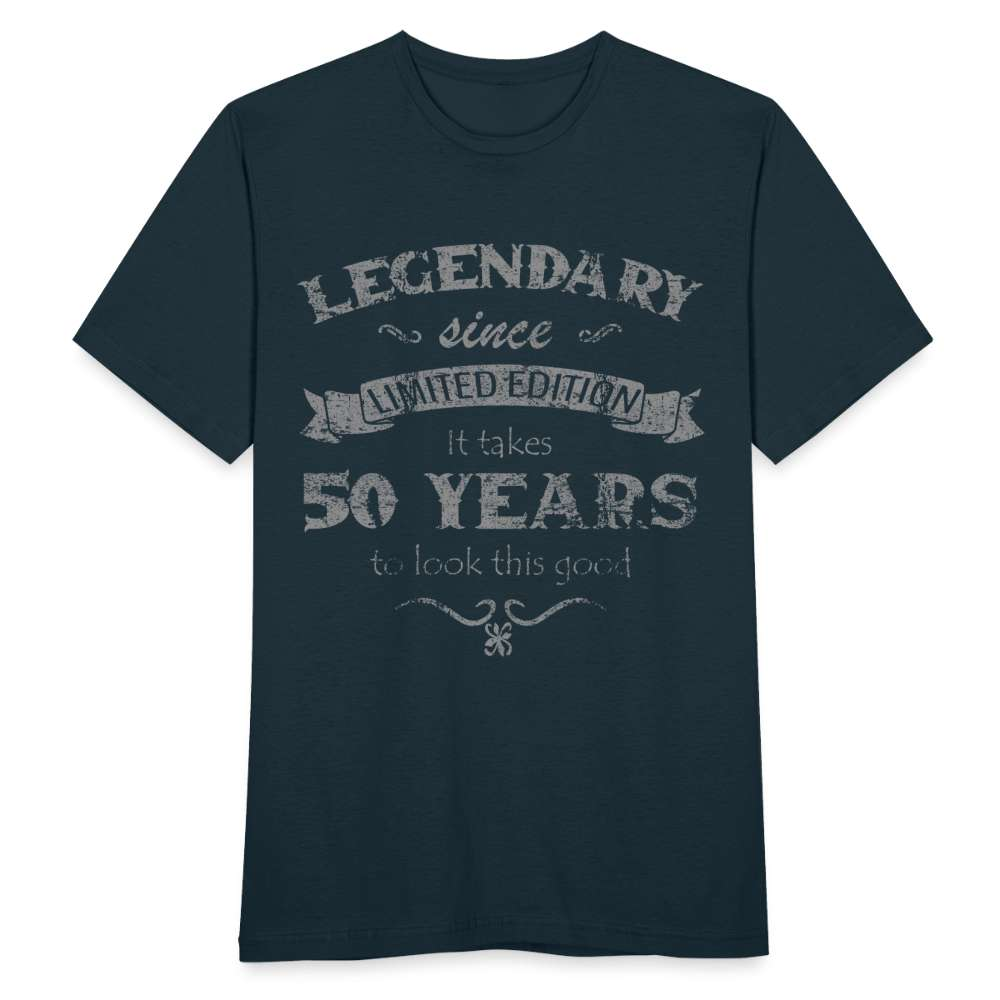 50. Geburtstag Vintage Retro Style Limited Edition Geschenk T-Shirt - Navy
