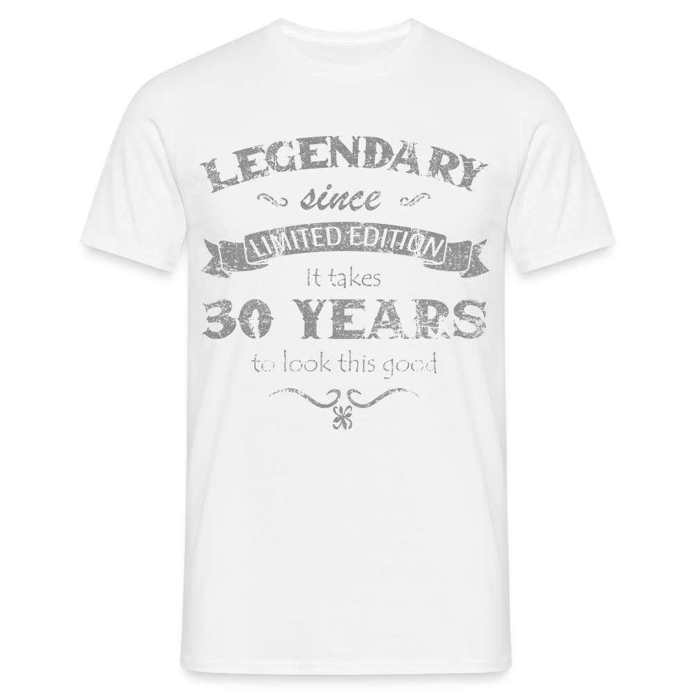 30. Geburtstag Vintage Retro Style Limited Edition Geschenk T-Shirt - weiß