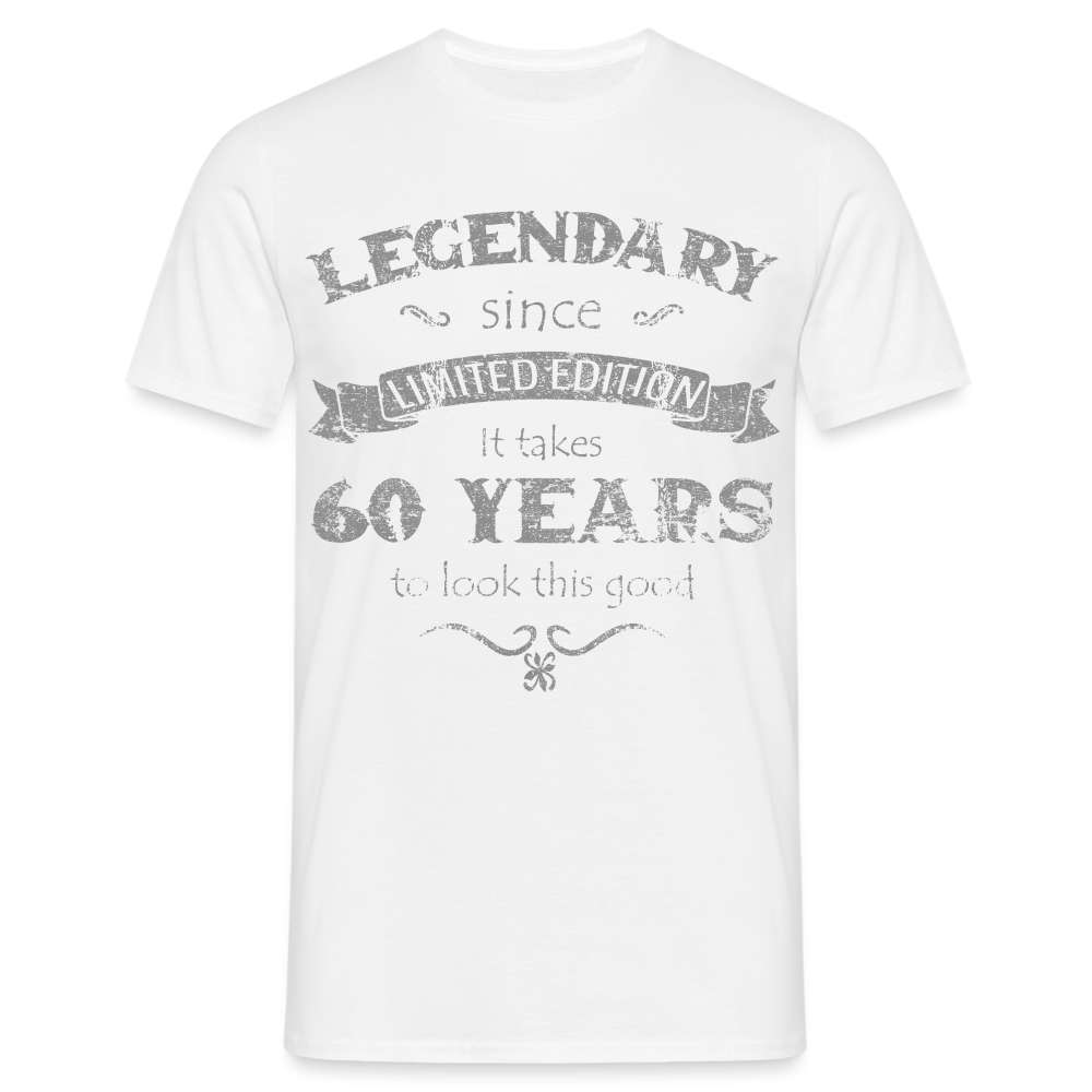 60. Geburtstag Vintage Retro Style Limited Edition Geschenk T-Shirt - weiß