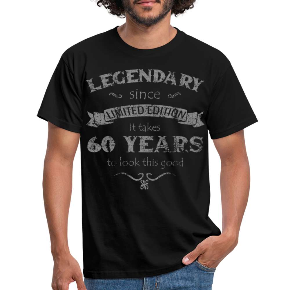 60. Geburtstag Vintage Retro Style Limited Edition Geschenk T-Shirt - Schwarz