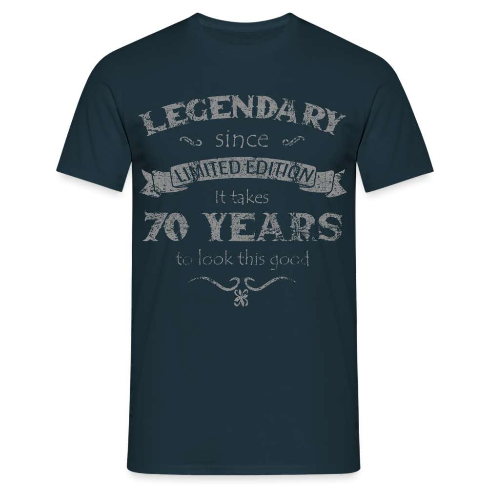 70. Geburtstag Vintage Retro Style Limited Edition Geschenk T-Shirt - Navy