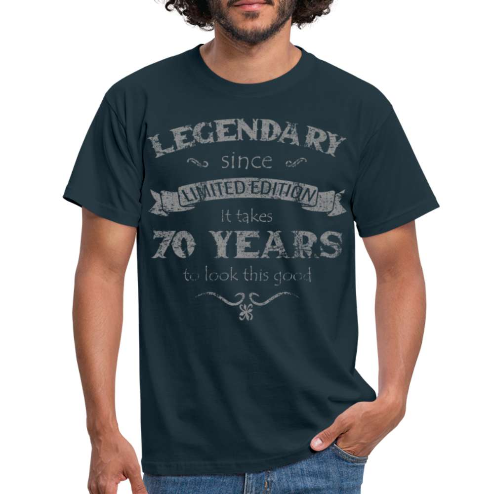 70. Geburtstag Vintage Retro Style Limited Edition Geschenk T-Shirt - Navy