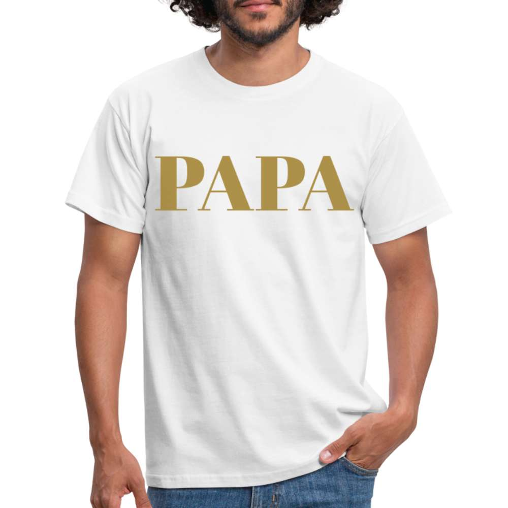 Stolzer Papa Geschenk T-Shirt - weiß