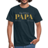 Papa Shirt Namens Shirt Stolzer Papa Personalisierbar Geschenk T-Shirt - Navy