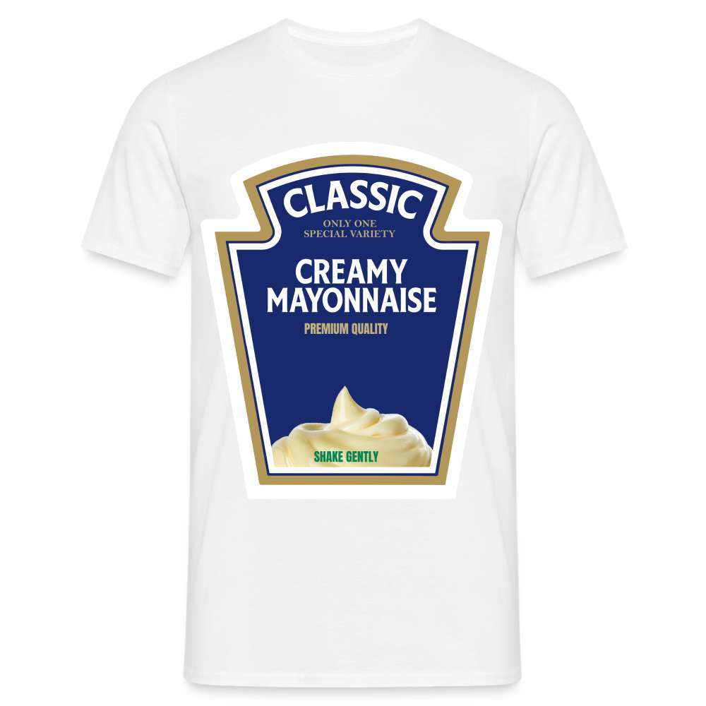 Mayonnaise Kostüm Lustiges T-Shirt - weiß