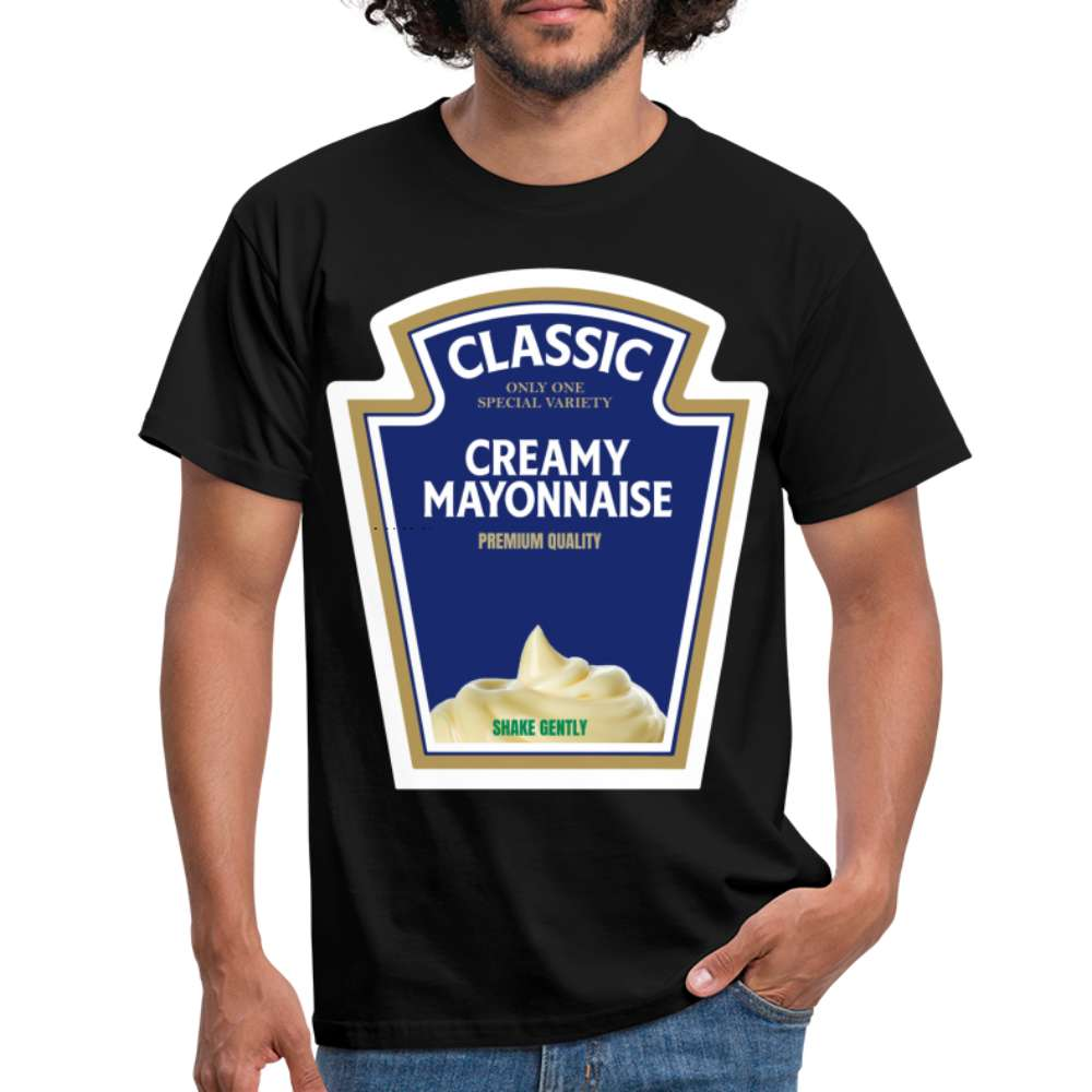 Mayonnaise Kostüm Lustiges T-Shirt - Schwarz