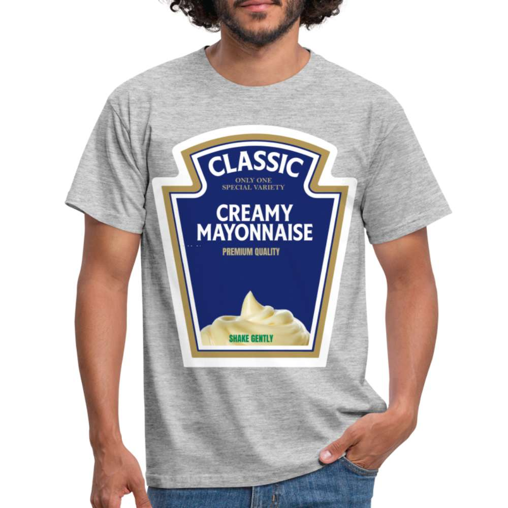 Mayonnaise Kostüm Lustiges T-Shirt - Grau meliert