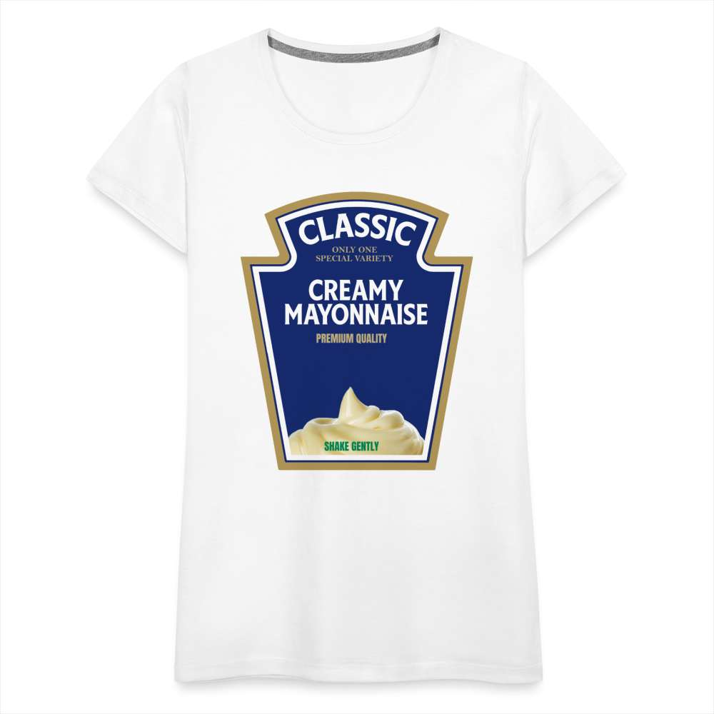Mayonnaise Kostüm Lustiges Frauen Premium T-Shirt - weiß
