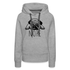 Fauler Hund - Mops - Lustiger Frauen Premium Hoodie - Grau meliert