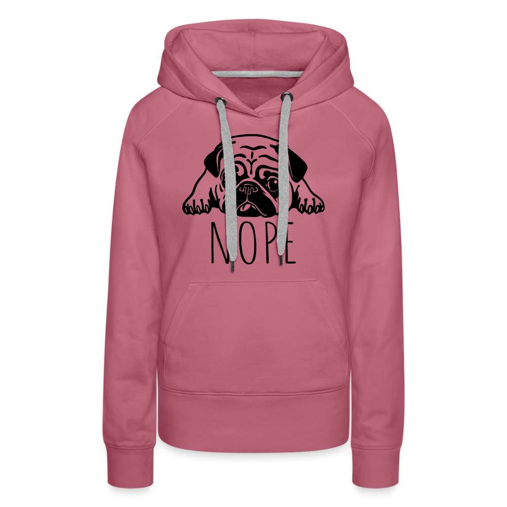 Fauler Hund - Mops - Lustiger Frauen Premium Hoodie - Malve