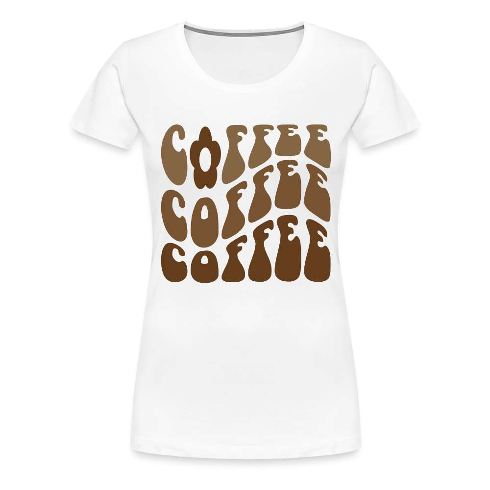 Kaffee Liebhaber Shirt Retro Boho Style Premium T-Shirt - weiß