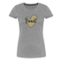 JGA Braut Shirt | Hochzeit Geschenk Frauen Premium T-Shirt - Grau meliert