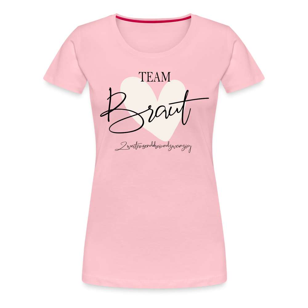 JGA Braut Shirt | Hochzeit Geschenk Frauen Premium T-Shirt - Hellrosa