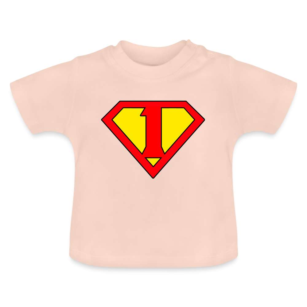 1. Geburtstag - Super Baby Comic Style Geschenk Baby T-Shirt - Kristallrosa