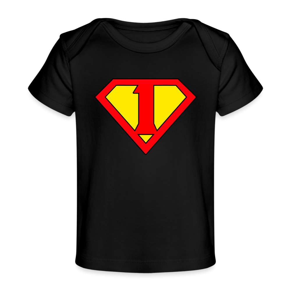 1. Geburtstag - Super Baby Comic Style Geschenk Baby Bio-T-Shirt - Schwarz
