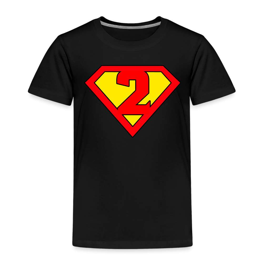 2. Geburtstag - Super Baby Comic Style Geschenk Kinder Premium T-Shirt - Schwarz